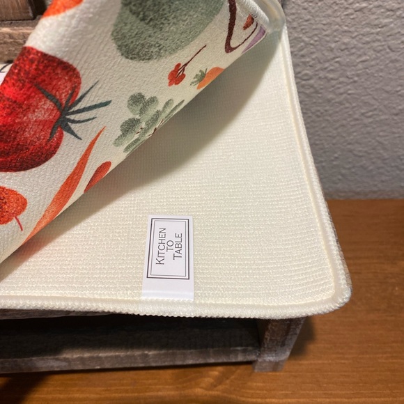 Farmhouse Dish Drying Mat, Vegtables Dish Drying Mat, Pumpkins Corncobs Eggplant - Picture 8 of 13